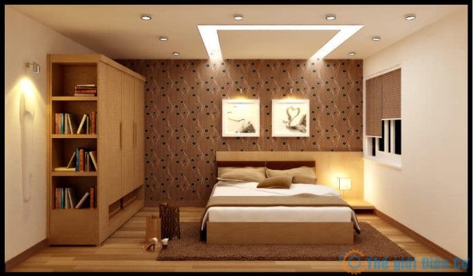 Đèn led âm trần cho phòng ngủ nên có ánh sáng dịu nhẹ